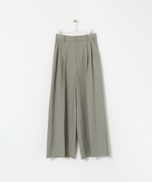 [LAATO][straight wide tack pants]