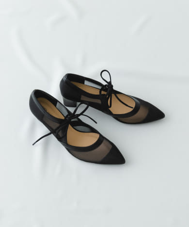 『MADE IN JAPAN』チャンキーヒールリボンパンプス