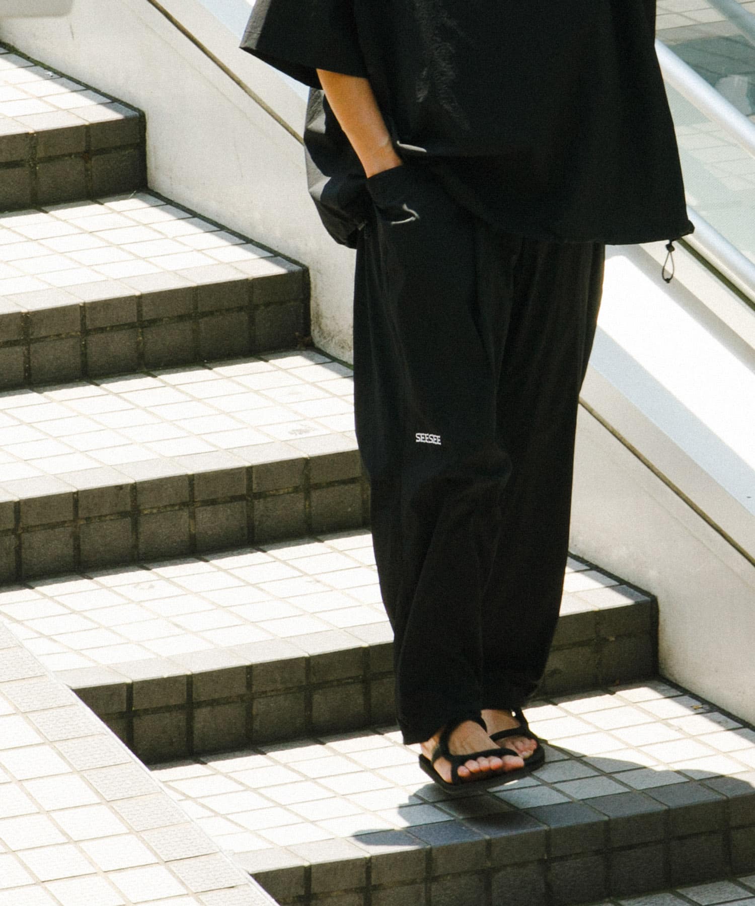 【新発売】今週の市販 TAPERED WIDE SEE SEE EASY w/DRAWSTRINGS[BSM45-24SS PANTS パンツ