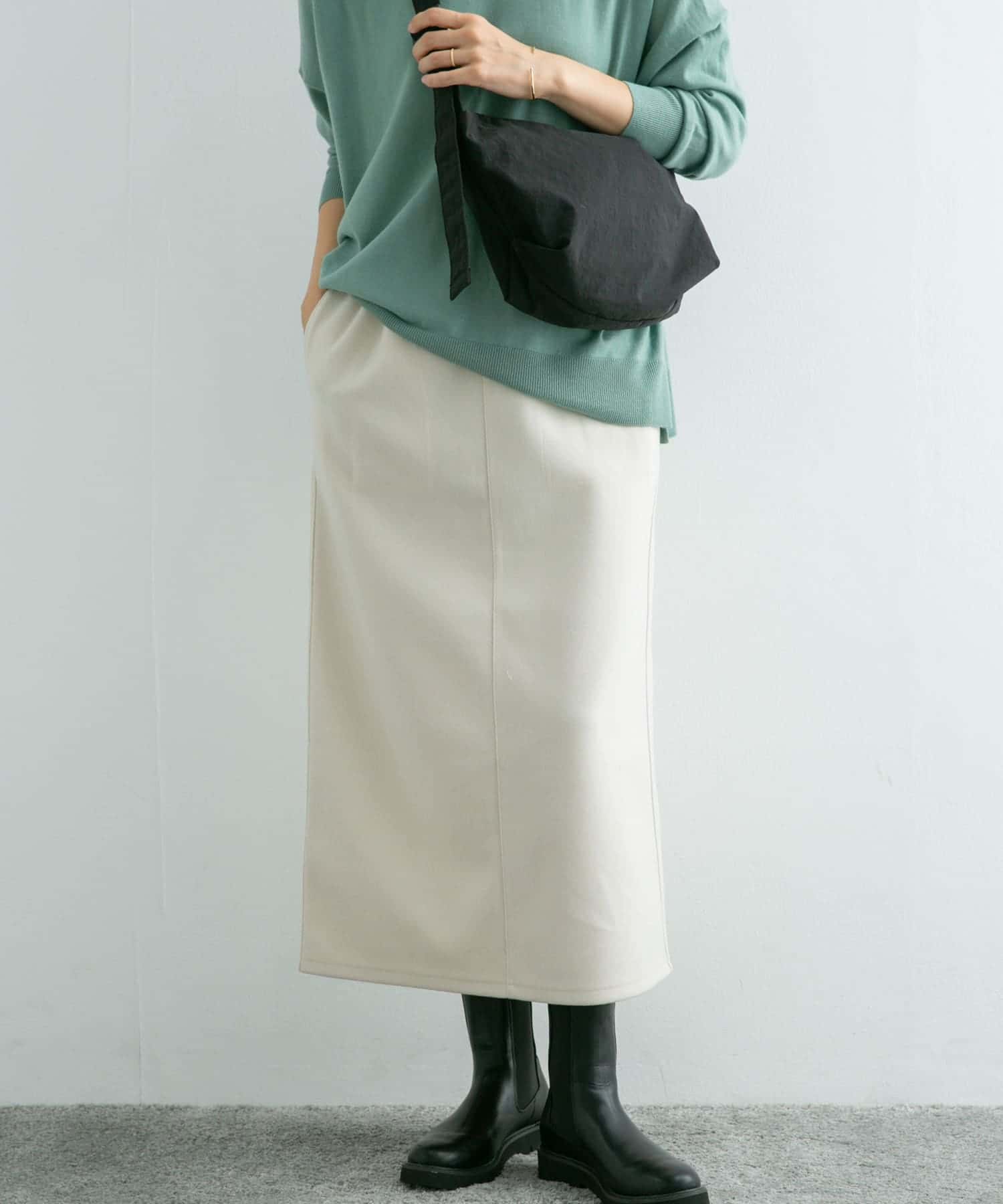 URBAN RESEARCH DOORS（アーバンリサーチドアーズ）の「『UR TECH』ニットメルトンスカート（スカート）」 - WEAR