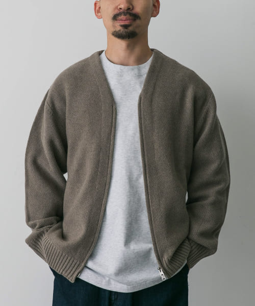 STILL BY HAND　Zip up cardigan