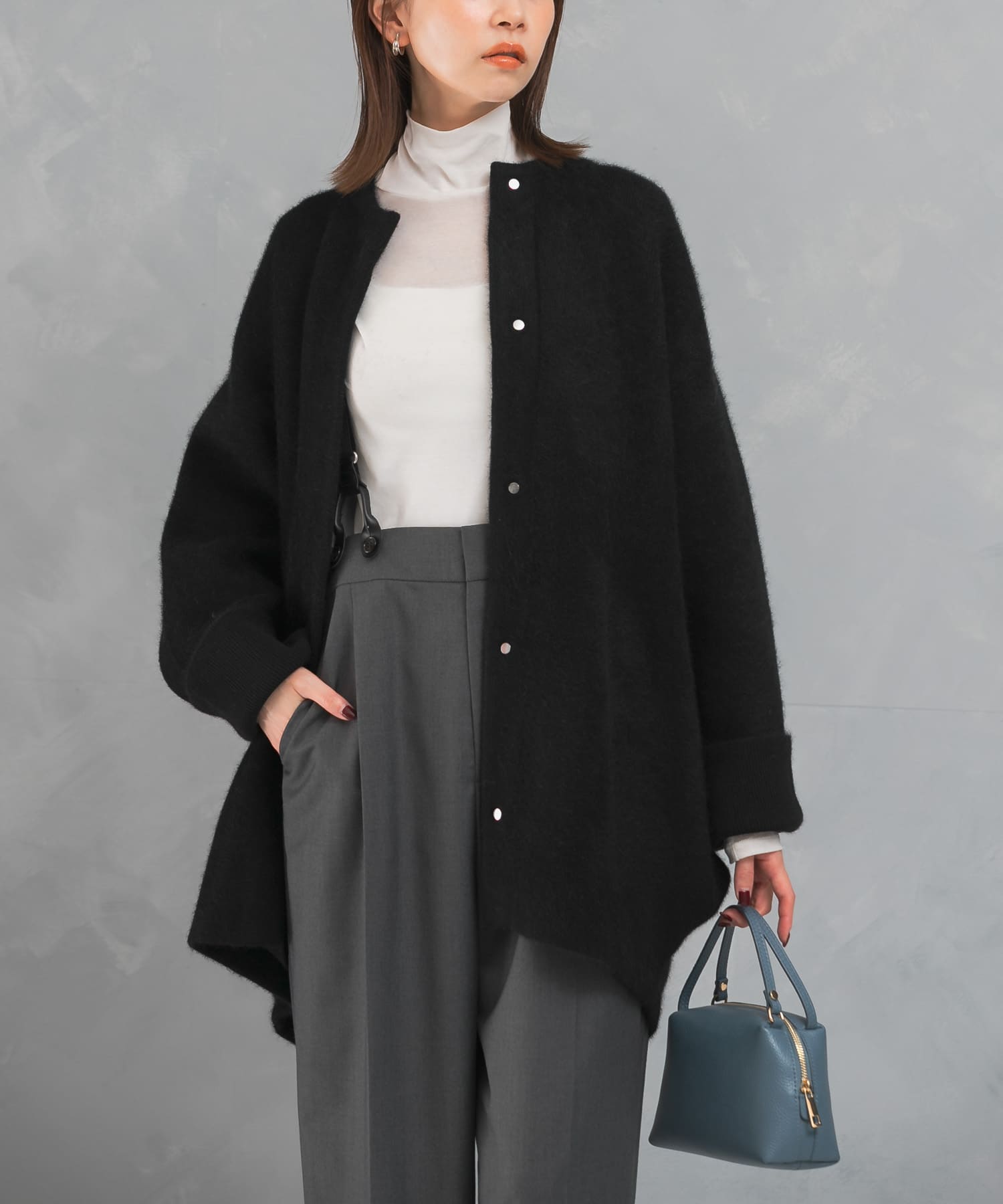 ELENDEEK BASIC CN RACCOON MIX CARDIGAN[RW47-412600201