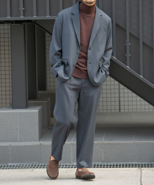 『WEB限定』『XLサイズあり』Wool Likeリラックスセットアップ