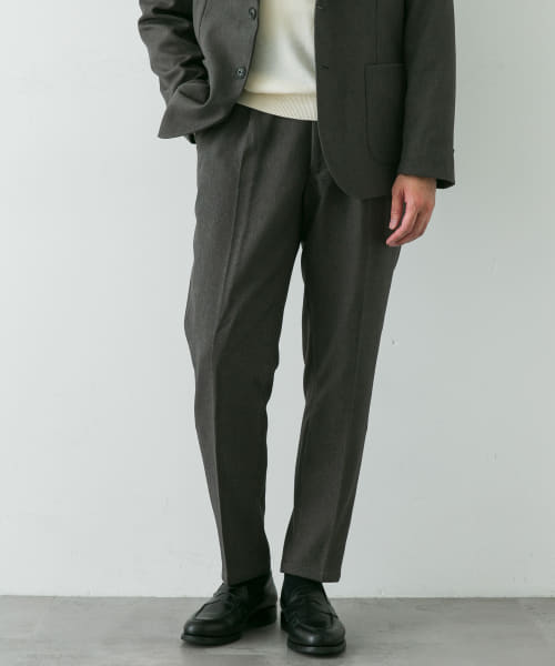 LIFE STYLE TAILOR　ブラッシュドウールライクストレッチパンツ
