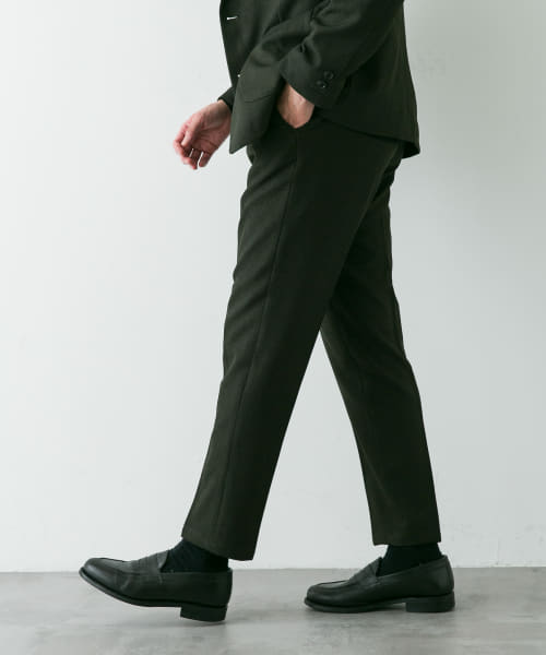 LIFE STYLE TAILOR　ブラッシュドウールライクストレッチパンツ