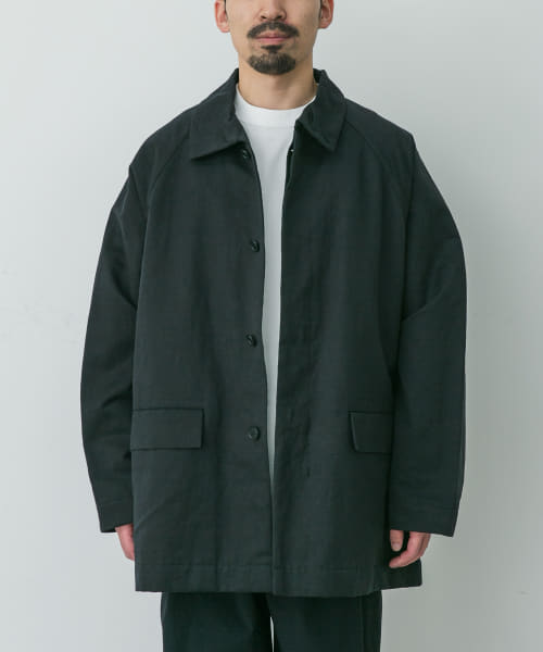 STILL BY HAND　コットンリネンライナー付きハーフコート