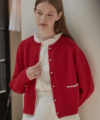 BEMUSEMANSION Lace detail cardigan[AW47-22S164]｜URBAN