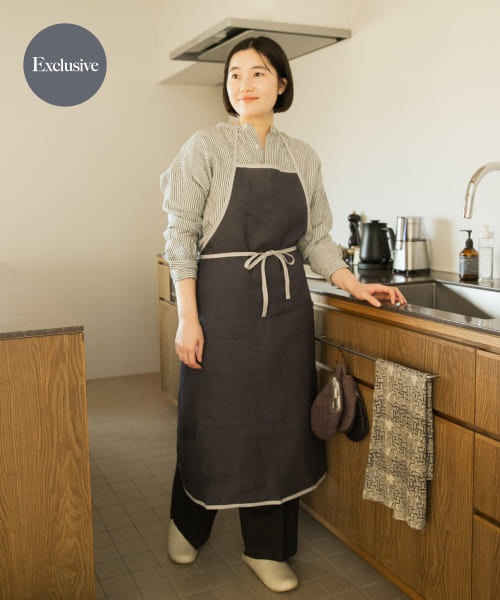 『別注』fog linen work×DOORS　リネンパイピングエプロン