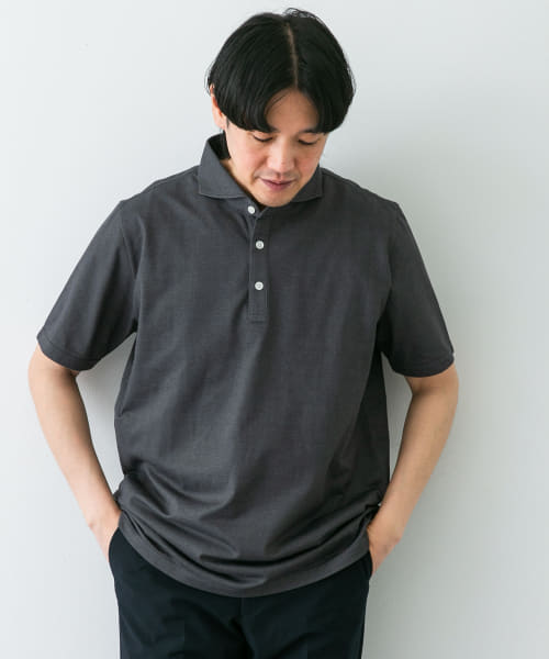 LIFE STYLE TAILOR　カッタウェイ半袖プルオーバー