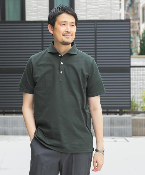 LIFE STYLE TAILOR　カッタウェイ半袖プルオーバー