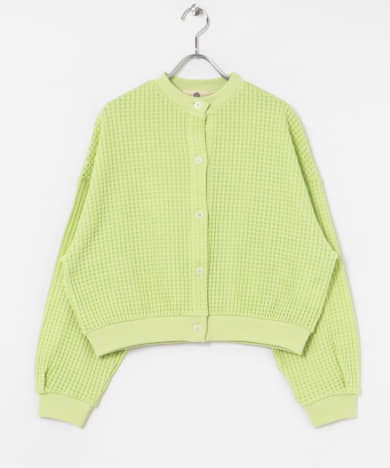 SEAGREEN　BIG WAFFLE CARDIGAN