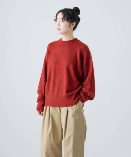 キッドモヘアクルーネックニット