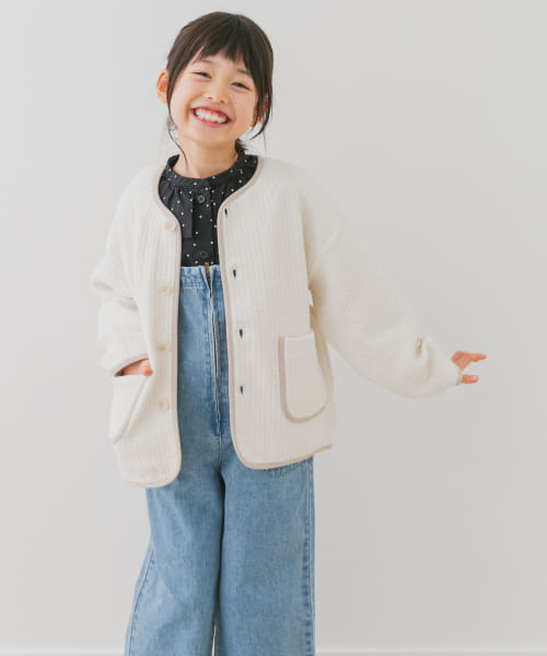 『親子リンク』キルトノーカラージャケット(KIDS)