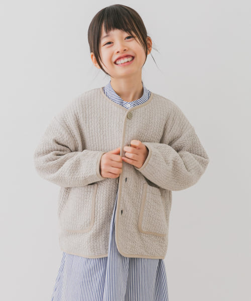 『親子リンク』キルトノーカラージャケット(KIDS)
