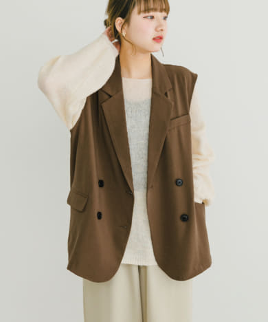ダブルブレストジレ