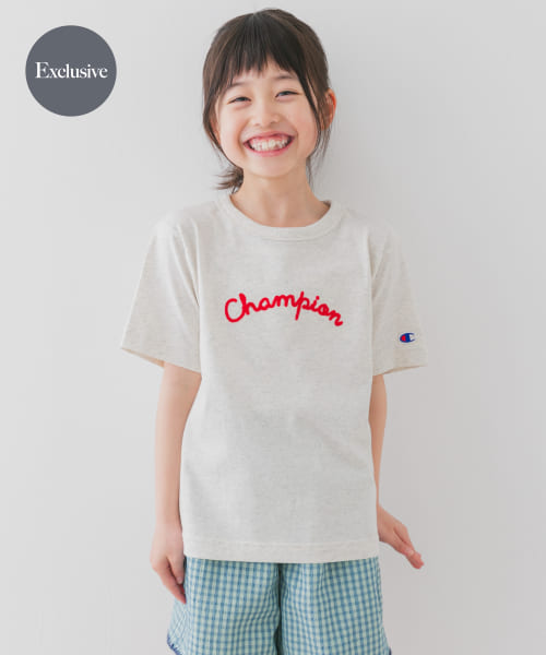 『別注』Champion×DOOORS　チェーンステッチロゴTシャツ(KIDS)