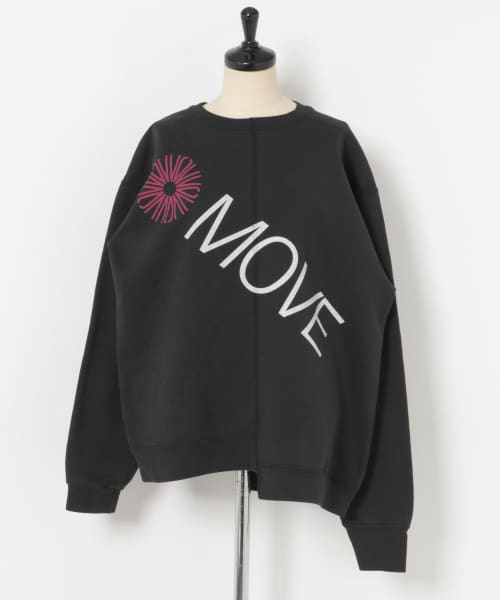 77circa　make MOVE print sweat top