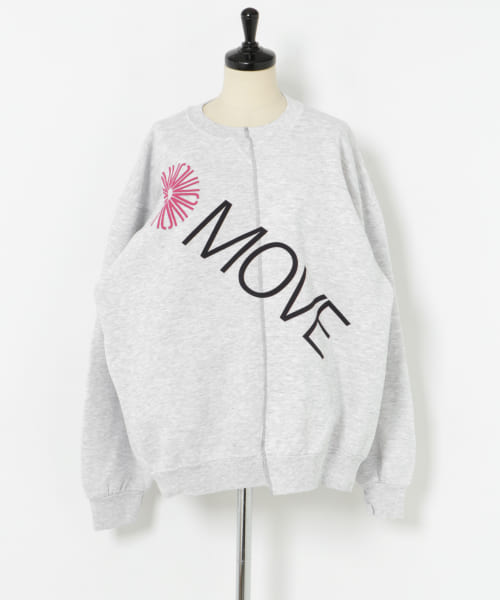 77circa　make MOVE print sweat top
