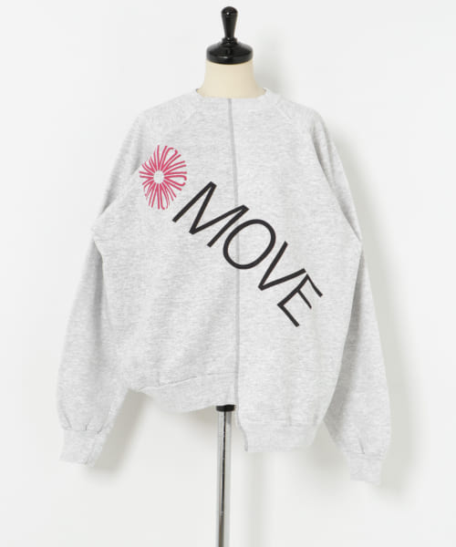 77circa　make MOVE print sweat top