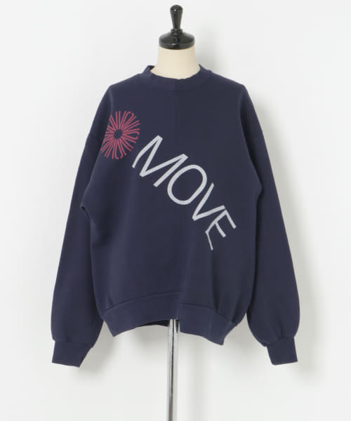 77circa　make MOVE print sweat top