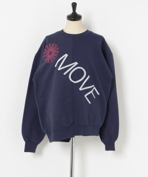 77circa　make MOVE print sweat top
