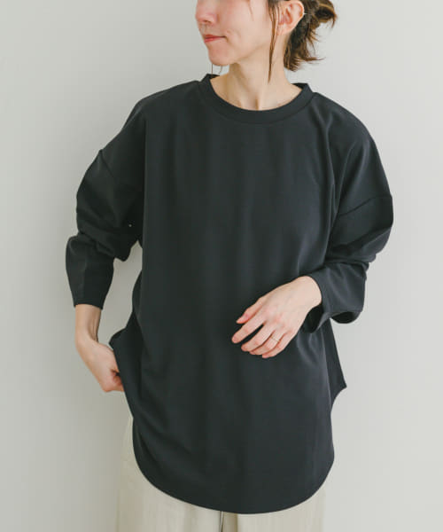 カットジョーゼットロングTシャツ