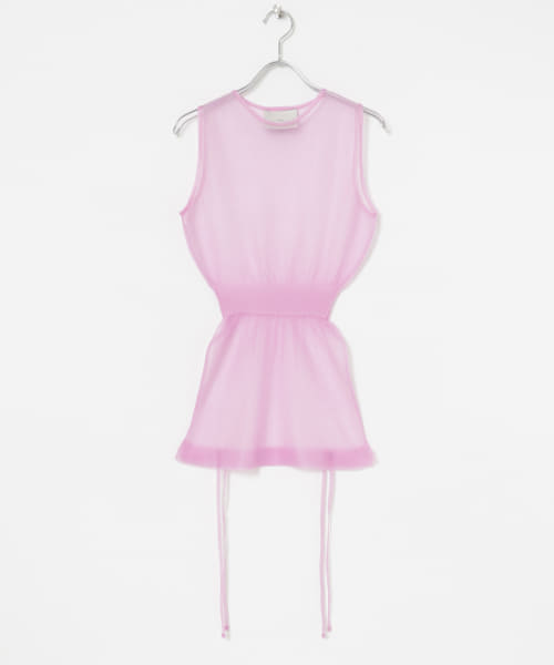 TAN　2WAY SHEER TOPS