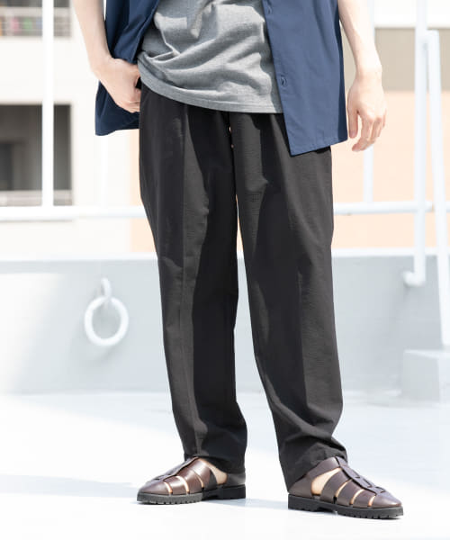 『WEB限定』『セットアップ対応/XLサイズ』シアサッカーリラックステーパードパンツ