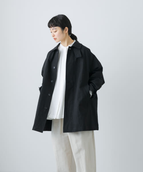 コットンバックタックショートコート