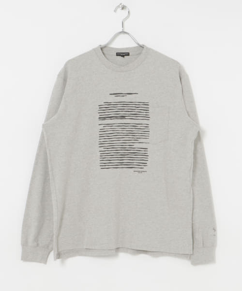 Engineered Garments　Printed Cross CrewNeck LS