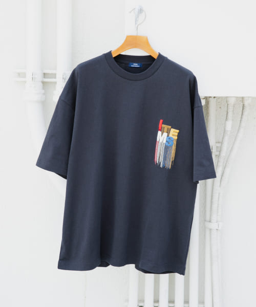 フリンジ刺繍T-shirts Logo