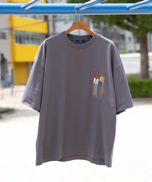 フリンジ刺繍T-shirts Logo