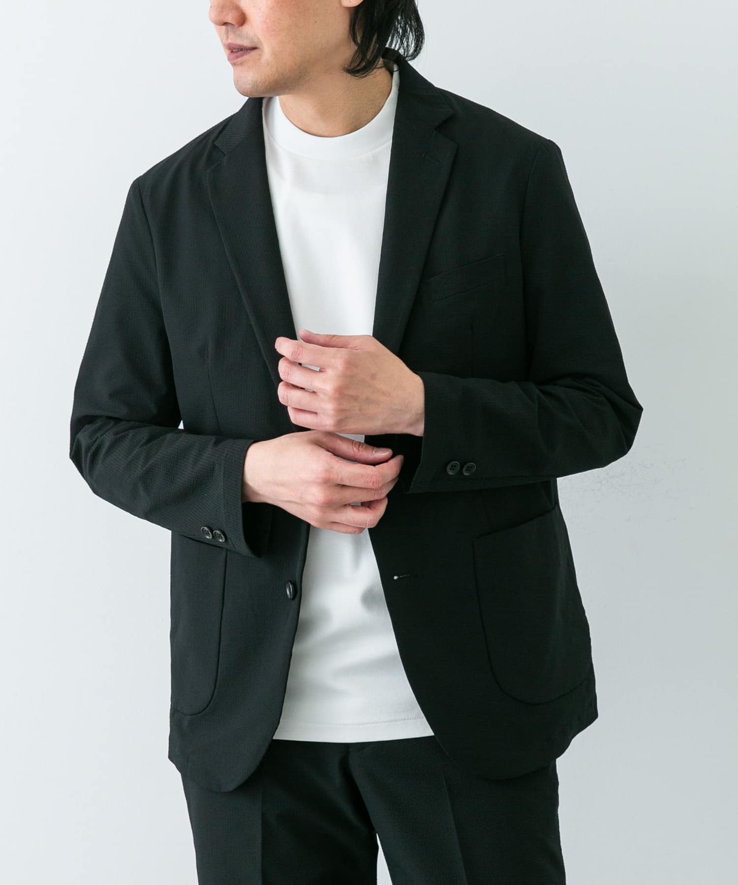 お買い得モデル LIFE STYLE TAILOR シアサッカーコンフォータブルジャケット ジャケット・アウター