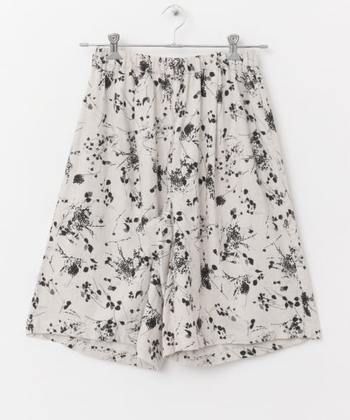 mizuiro ind　rayonlinenprint shortpants