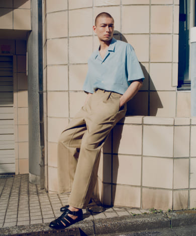 GGG　Open Collar Short-Sleeve Shirts