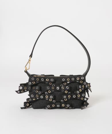GANNI　Pouch Eyelet Mix Denim