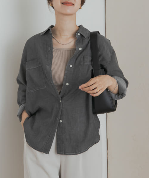 シアーデニムシャツ