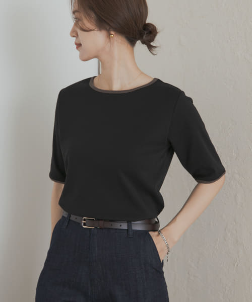 5分袖リンガーTシャツ