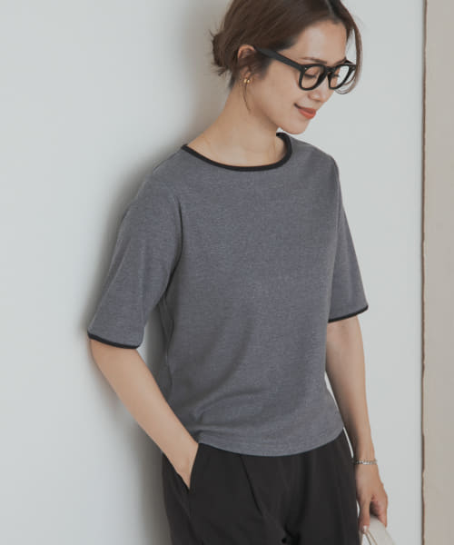 5分袖リンガーTシャツ