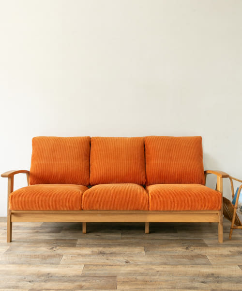BOTHY Corduroy Sofa 3P オーク無垢材