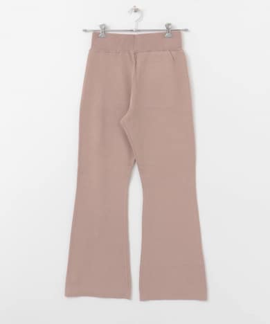 リネンライクニットフレアパンツ