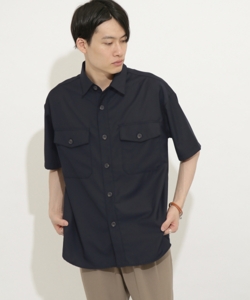[SENSE OF PLACE][CPOシャツ(5分袖)]