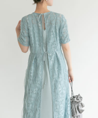 kaene（カエン）の「リボンチュールエプロンドレス（ドレス
