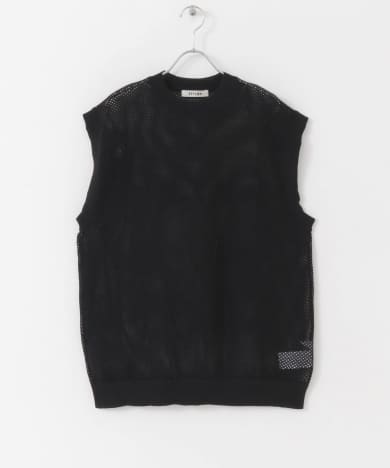 カラフルメッシュニットベスト