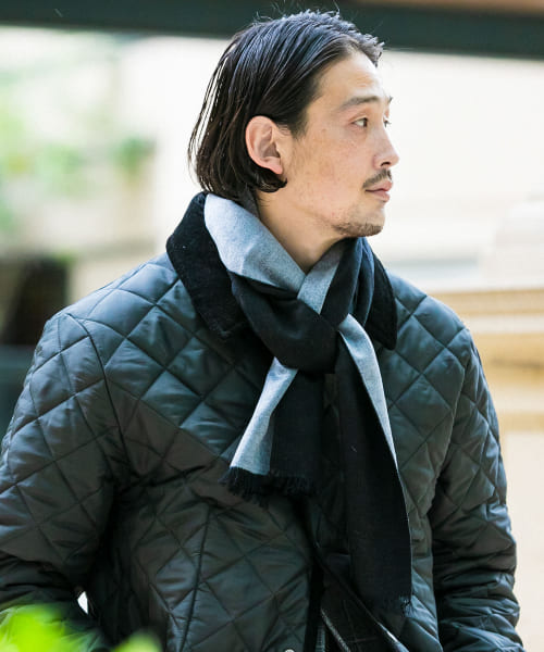 LIFE STYLE TAILOR　シルクリバーシブルマフラー