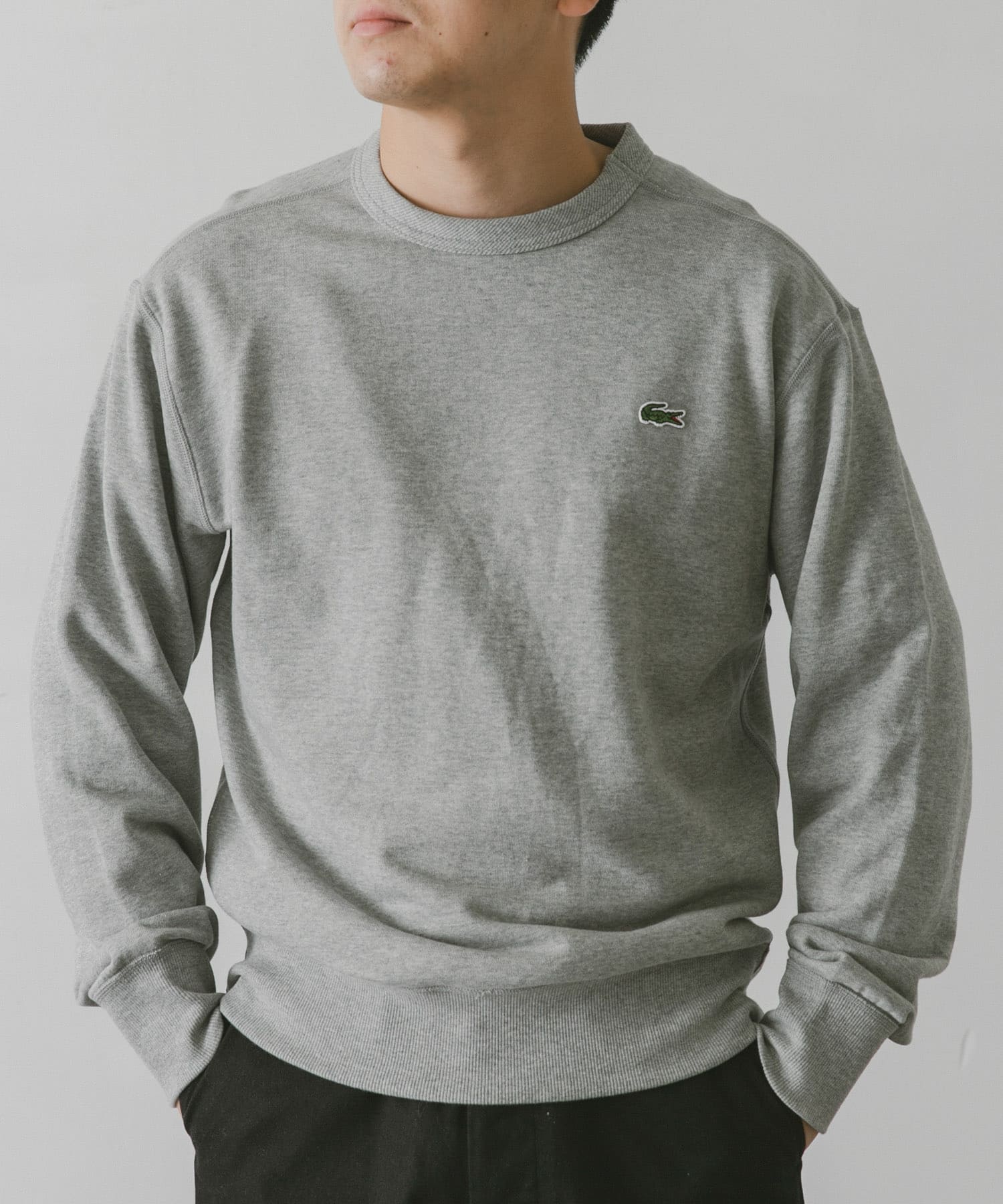 LACOSTE プレミアムコットンクルーネックスウェット[SH100EL-DM26 