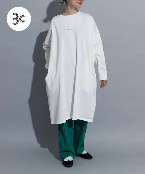 『別注』MIDIUMISOLID×TGM　Organic cotton LS ONE-PIECE