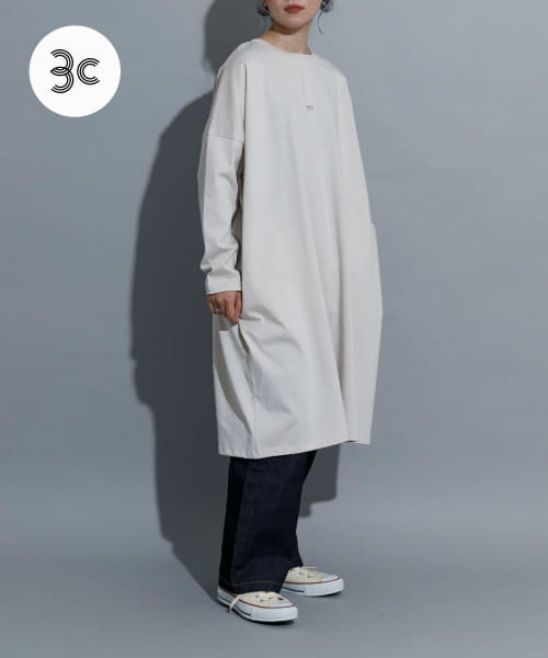 『別注』MIDIUMISOLID×TGM　Organic cotton LS ONE-PIECE