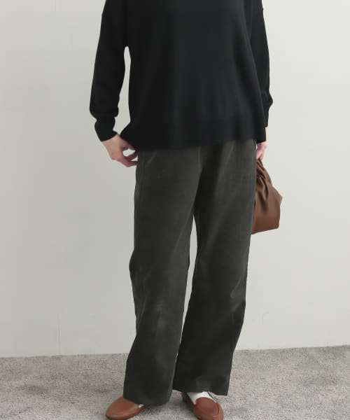 コーデュロイイージーストレートパンツ