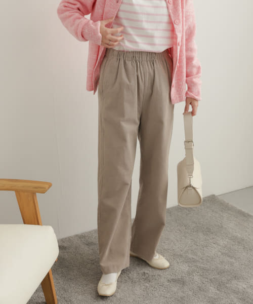 コーデュロイイージーストレートパンツ